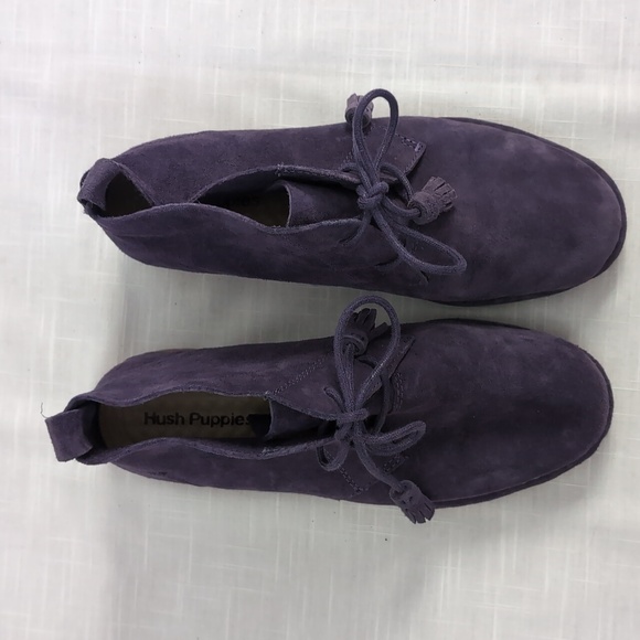 Hush Puppies Cyra Catelyn ankle boots booties, chukka, purple, women's 8.5 - Picture 8 of 12